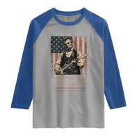 Vintage Abraham Lincoln Abe Lincoln Playing Guitar 250 Years Raglan Shirt 1776 2026 Humor Patriotic USA Flag