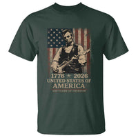 Vintage Abraham Lincoln Abe Lincoln Playing Guitar 250 Years T Shirt 1776 2026 Humor Patriotic USA Flag