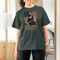 Vintage Abraham Lincoln Abe Lincoln Playing Guitar 250 Years T Shirt For Women 1776 2026 Humor Patriotic USA Flag