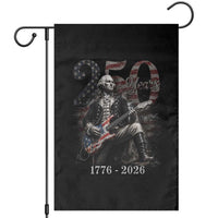 Vintage George Washington Playing Guitar 250 Years Garden Flag 1776 2026 Humor Patriotic USA Flag