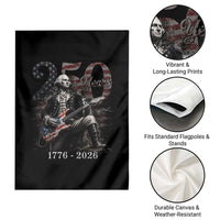 Vintage George Washington Playing Guitar 250 Years Garden Flag 1776 2026 Humor Patriotic USA Flag