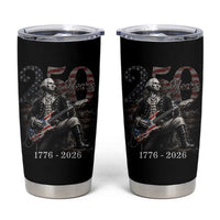 Vintage George Washington Playing Guitar 250 Years Tumbler Cup 1776 2026 Humor Patriotic USA Flag