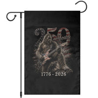 Vintage Bigfoot Playing Guitar 250 Years Garden Flag 1776 2026 Bigfoot Patriotic USA Flag Sasquatch