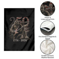 Vintage Bigfoot Playing Guitar 250 Years Garden Flag 1776 2026 Bigfoot Patriotic USA Flag Sasquatch