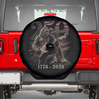 Vintage Bigfoot Playing Guitar 250 Years Spare Tire Cover 1776 2026 Bigfoot Patriotic USA Flag Sasquatch