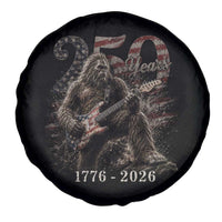 Vintage Bigfoot Playing Guitar 250 Years Spare Tire Cover 1776 2026 Bigfoot Patriotic USA Flag Sasquatch
