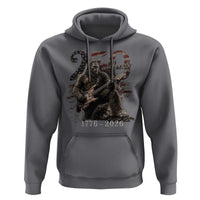 Vintage Bigfoot Playing Guitar 250 Years Hoodie 1776 2026 Bigfoot Patriotic USA Flag Sasquatch