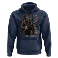 Vintage Bigfoot Playing Guitar 250 Years Hoodie 1776 2026 Bigfoot Patriotic USA Flag Sasquatch