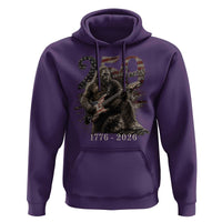 Vintage Bigfoot Playing Guitar 250 Years Hoodie 1776 2026 Bigfoot Patriotic USA Flag Sasquatch