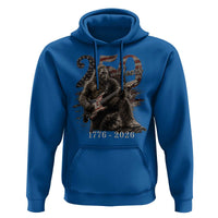 Vintage Bigfoot Playing Guitar 250 Years Hoodie 1776 2026 Bigfoot Patriotic USA Flag Sasquatch