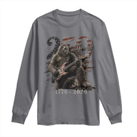 Vintage Bigfoot Playing Guitar 250 Years Long Sleeve Shirt 1776 2026 Bigfoot Patriotic USA Flag Sasquatch