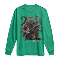Vintage Bigfoot Playing Guitar 250 Years Long Sleeve Shirt 1776 2026 Bigfoot Patriotic USA Flag Sasquatch
