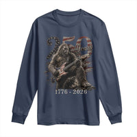 Vintage Bigfoot Playing Guitar 250 Years Long Sleeve Shirt 1776 2026 Bigfoot Patriotic USA Flag Sasquatch