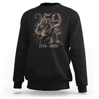 Vintage Bigfoot Playing Guitar 250 Years Sweatshirt 1776 2026 Bigfoot Patriotic USA Flag Sasquatch