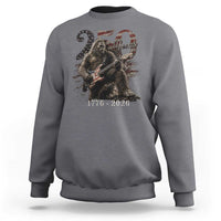 Vintage Bigfoot Playing Guitar 250 Years Sweatshirt 1776 2026 Bigfoot Patriotic USA Flag Sasquatch
