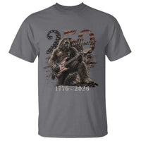 Vintage Bigfoot Playing Guitar 250 Years T Shirt 1776 2026 Bigfoot Patriotic USA Flag Sasquatch