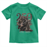 Vintage Bigfoot Playing Guitar 250 Years Toddler T Shirt 1776 2026 Bigfoot Patriotic USA Flag Sasquatch