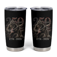 Vintage Bigfoot Playing Guitar 250 Years Tumbler Cup 1776 2026 Bigfoot Patriotic USA Flag Sasquatch