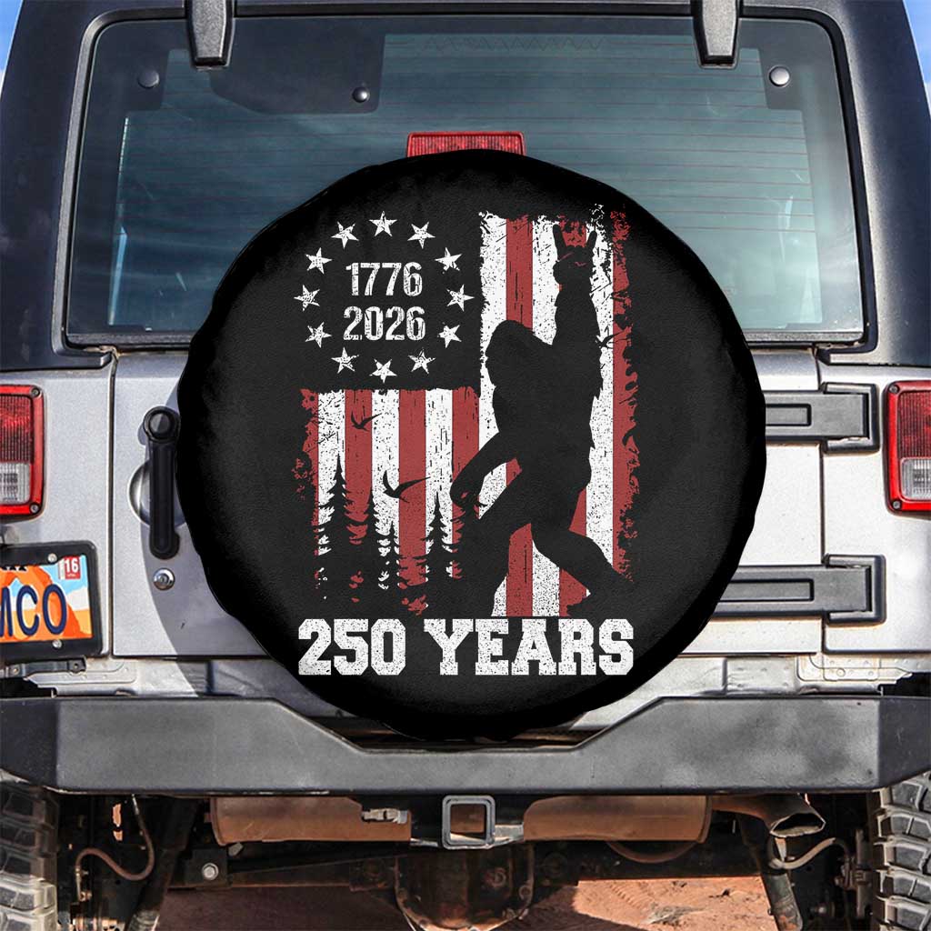 Vintage Bigfoot USA 250th Anniversary Spare Tire Cover 250 Years Of Freedom US Flag Independence Day 4th July Patriotic