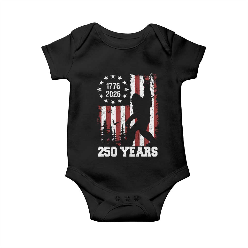 Vintage Bigfoot USA 250th Anniversary Baby Onesie 250 Years Of Freedom US Flag Independence Day 4th July Patriotic