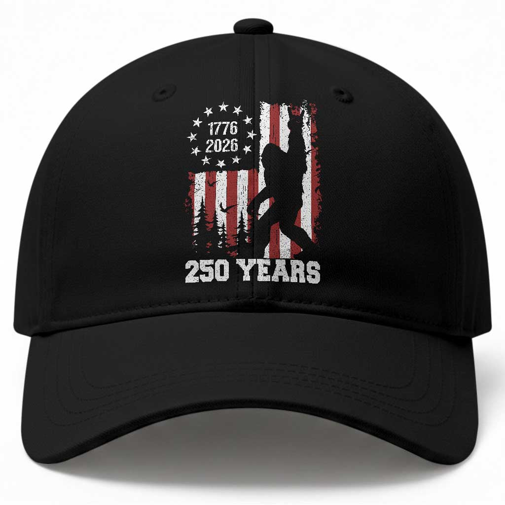 Vintage Bigfoot USA 250th Anniversary Baseball Cap 250 Years Of Freedom US Flag Independence Day 4th July Patriotic