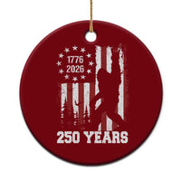 Vintage Bigfoot USA 250th Anniversary Ceramic Ornament 250 Years Of Freedom US Flag Independence Day 4th July Patriotic
