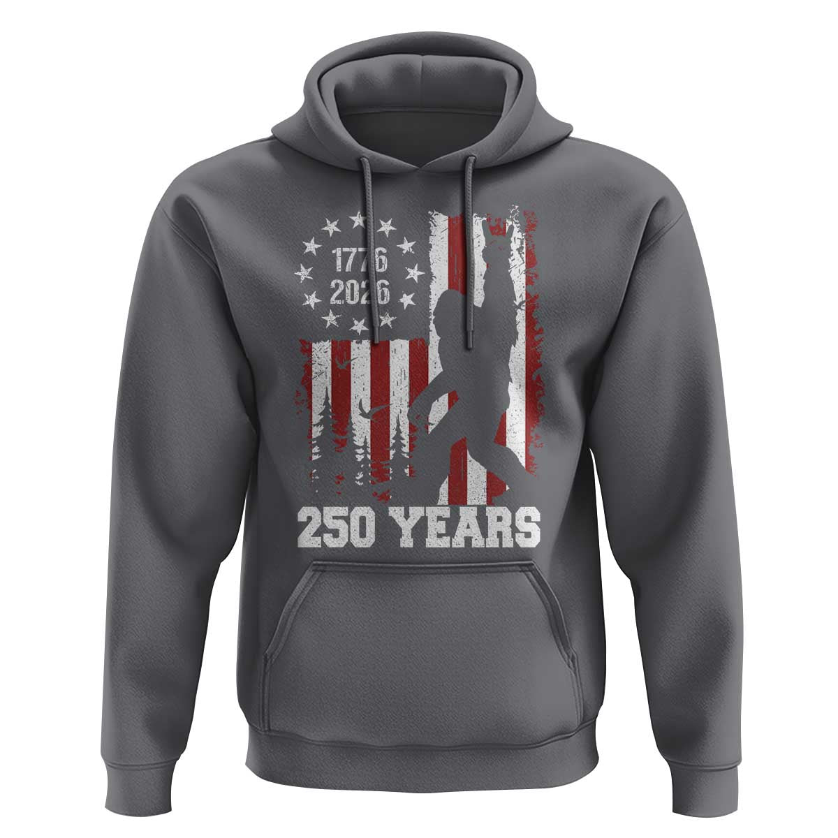 Vintage Bigfoot USA 250th Anniversary Hoodie 250 Years Of Freedom US Flag Independence Day 4th July Patriotic