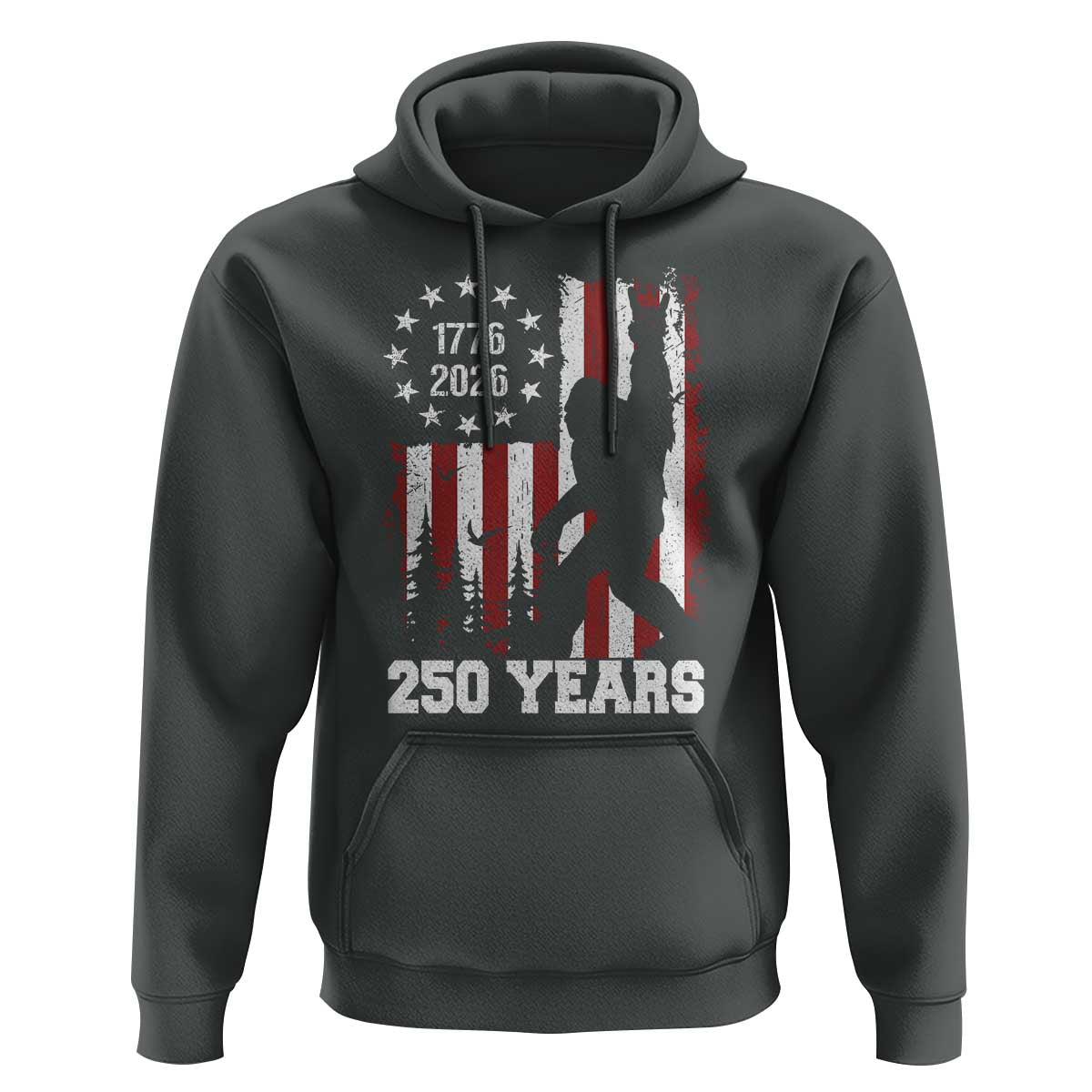 Vintage Bigfoot USA 250th Anniversary Hoodie 250 Years Of Freedom US Flag Independence Day 4th July Patriotic