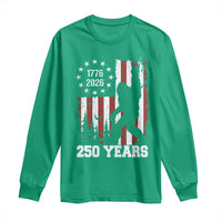 Vintage Bigfoot USA 250th Anniversary Long Sleeve Shirt 250 Years Of Freedom US Flag Independence Day 4th July Patriotic