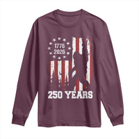 Vintage Bigfoot USA 250th Anniversary Long Sleeve Shirt 250 Years Of Freedom US Flag Independence Day 4th July Patriotic