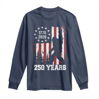 Vintage Bigfoot USA 250th Anniversary Long Sleeve Shirt 250 Years Of Freedom US Flag Independence Day 4th July Patriotic