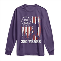 Vintage Bigfoot USA 250th Anniversary Long Sleeve Shirt 250 Years Of Freedom US Flag Independence Day 4th July Patriotic