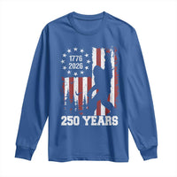 Vintage Bigfoot USA 250th Anniversary Long Sleeve Shirt 250 Years Of Freedom US Flag Independence Day 4th July Patriotic