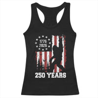 Vintage Bigfoot USA 250th Anniversary Racerback Tank Top 250 Years Of Freedom US Flag Independence Day 4th July Patriotic