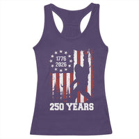 Vintage Bigfoot USA 250th Anniversary Racerback Tank Top 250 Years Of Freedom US Flag Independence Day 4th July Patriotic