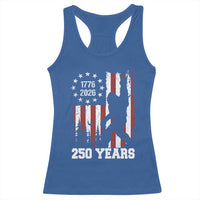 Vintage Bigfoot USA 250th Anniversary Racerback Tank Top 250 Years Of Freedom US Flag Independence Day 4th July Patriotic