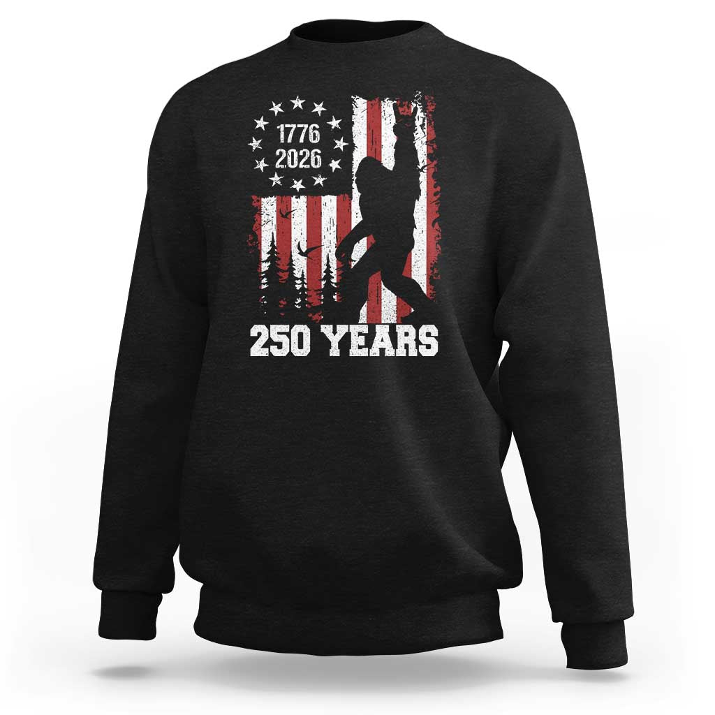 Vintage Bigfoot USA 250th Anniversary Sweatshirt 250 Years Of Freedom US Flag Independence Day 4th July Patriotic