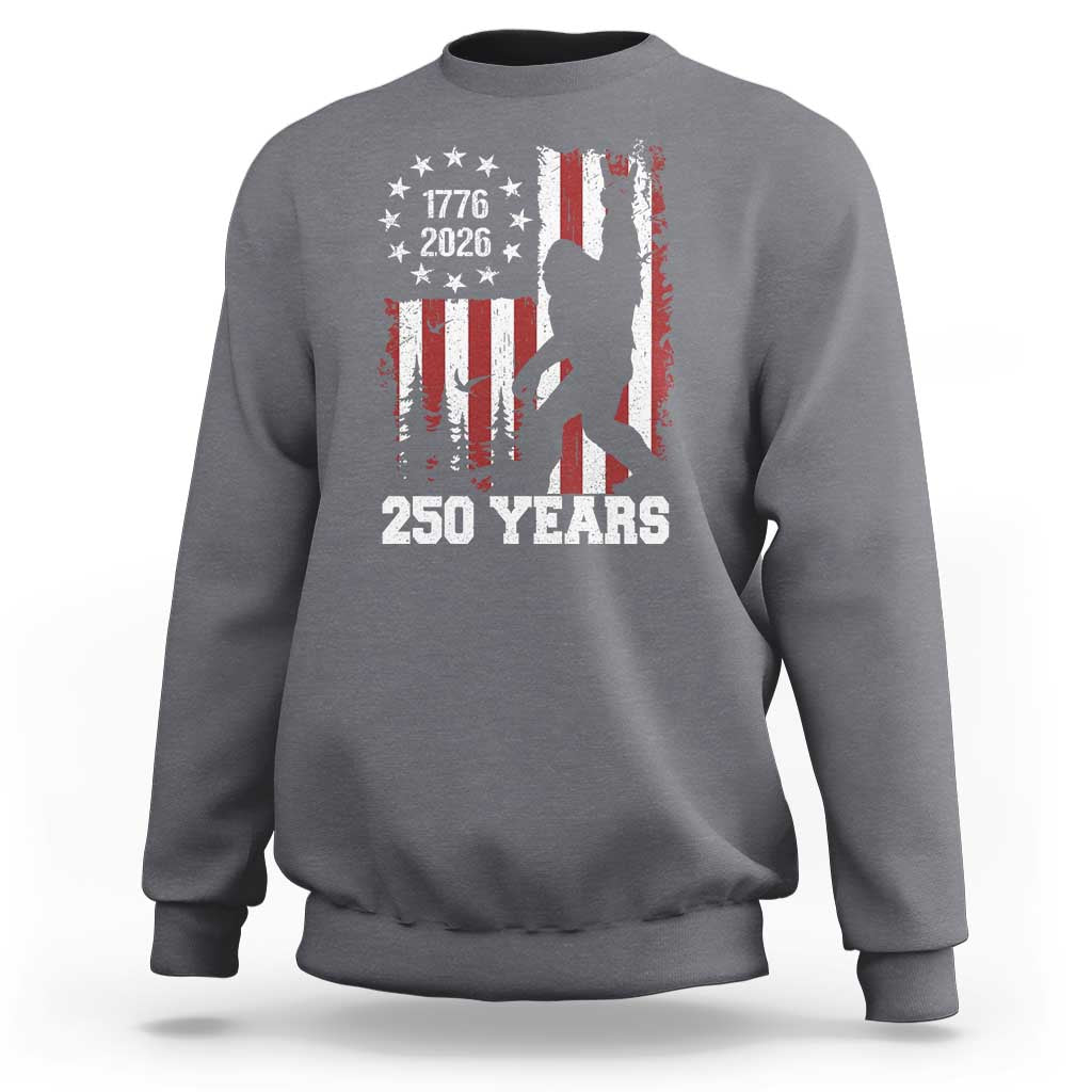 Vintage Bigfoot USA 250th Anniversary Sweatshirt 250 Years Of Freedom US Flag Independence Day 4th July Patriotic