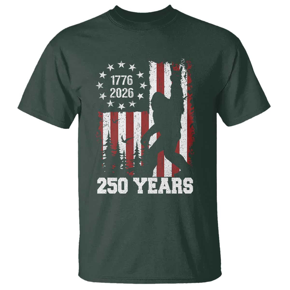 Vintage Bigfoot USA 250th Anniversary T Shirt 250 Years Of Freedom US Flag Independence Day 4th July Patriotic