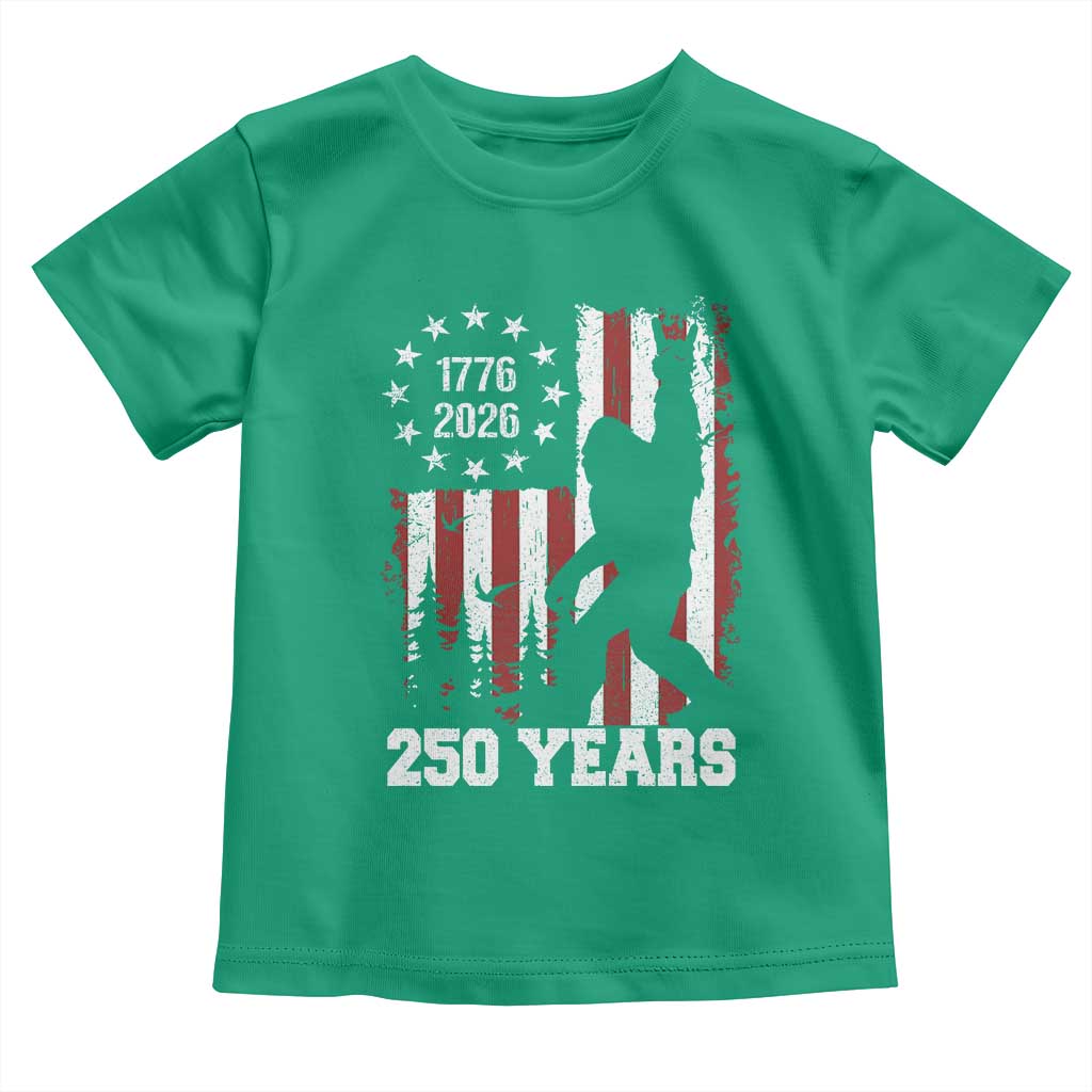 Vintage Bigfoot USA 250th Anniversary Toddler T Shirt 250 Years Of Freedom US Flag Independence Day 4th July Patriotic