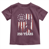 Vintage Bigfoot USA 250th Anniversary Toddler T Shirt 250 Years Of Freedom US Flag Independence Day 4th July Patriotic
