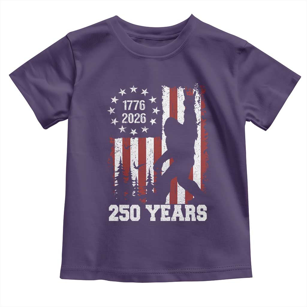 Vintage Bigfoot USA 250th Anniversary Toddler T Shirt 250 Years Of Freedom US Flag Independence Day 4th July Patriotic