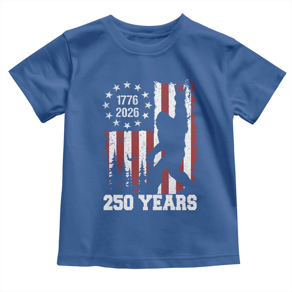 Vintage Bigfoot USA 250th Anniversary Toddler T Shirt 250 Years Of Freedom US Flag Independence Day 4th July Patriotic