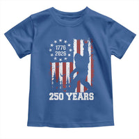Vintage Bigfoot USA 250th Anniversary Toddler T Shirt 250 Years Of Freedom US Flag Independence Day 4th July Patriotic