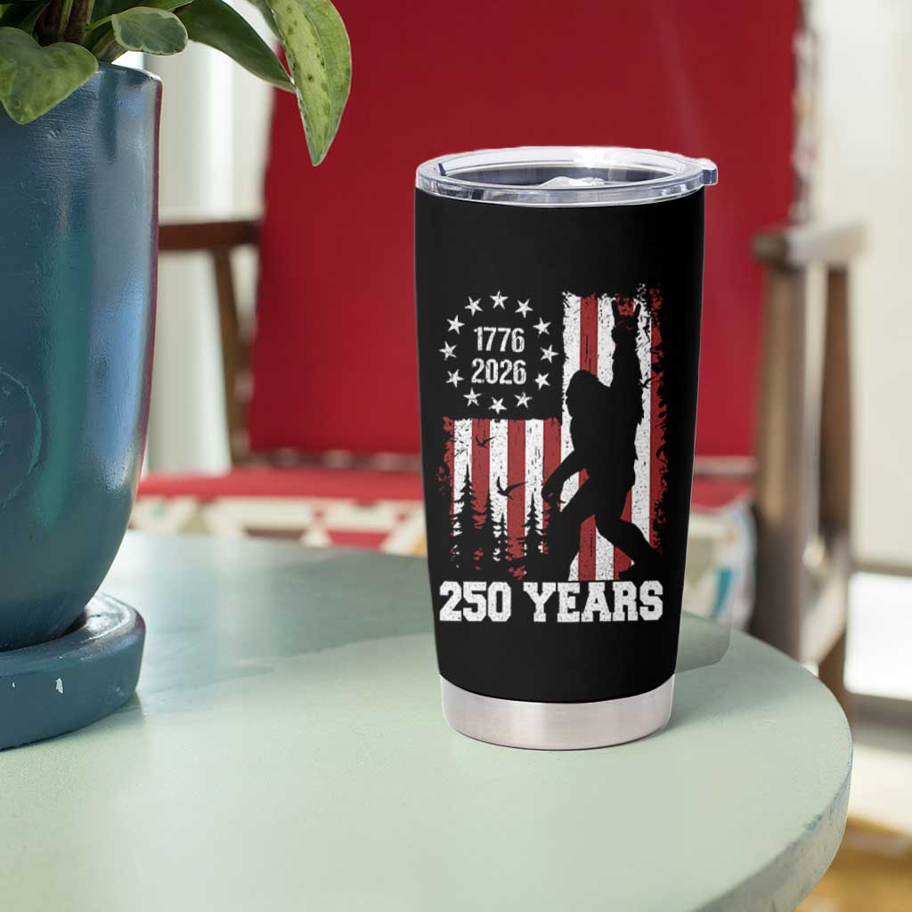 Vintage Bigfoot USA 250th Anniversary Tumbler Cup 250 Years Of Freedom US Flag Independence Day 4th July Patriotic