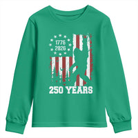 Vintage Bigfoot USA 250th Anniversary Youth Sweatshirt 250 Years Of Freedom US Flag Independence Day 4th July Patriotic
