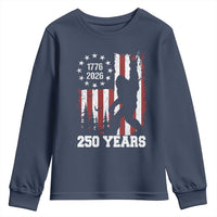 Vintage Bigfoot USA 250th Anniversary Youth Sweatshirt 250 Years Of Freedom US Flag Independence Day 4th July Patriotic