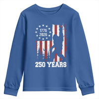 Vintage Bigfoot USA 250th Anniversary Youth Sweatshirt 250 Years Of Freedom US Flag Independence Day 4th July Patriotic
