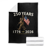 Bigfoot USA 250th Anniversary Throw Blanket Sasquatch 250 Years Vintage American Flag Patriotic 4th of July