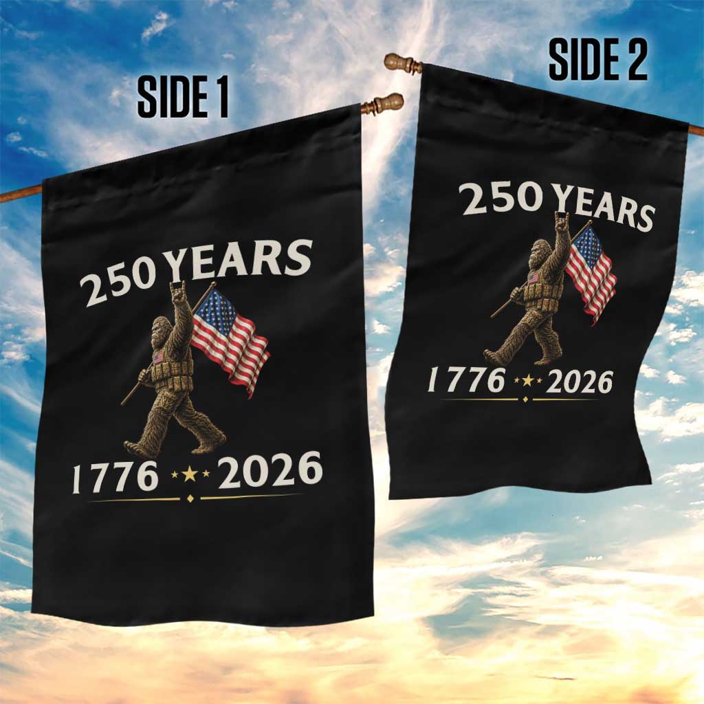 Bigfoot USA 250th Anniversary Garden Flag Sasquatch 250 Years Vintage American Flag Patriotic 4th of July